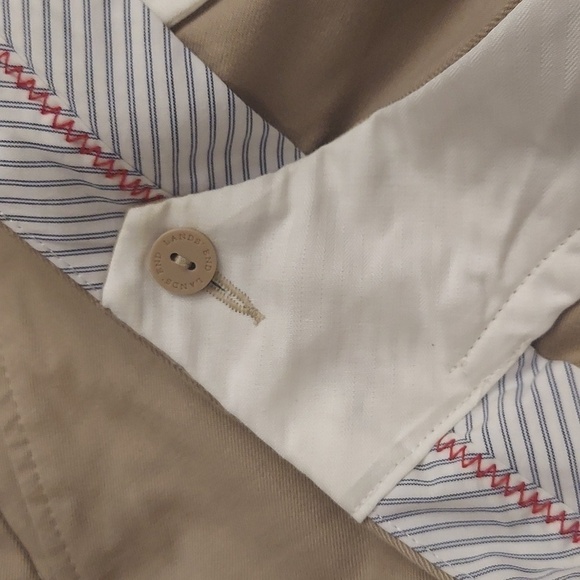 LANDS END Women's Mid Rise Flat Front Khaki Shorts - Picture 9 of 12